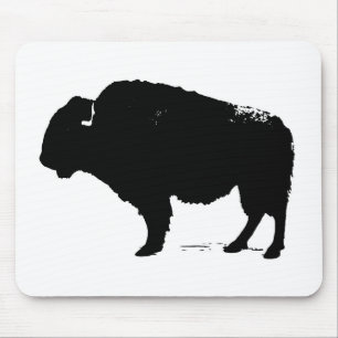 Black & White Pop Art Buffalo Bison Musmatta