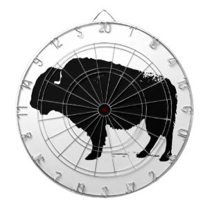 Black & White Pop Art Buffalo Bison Piltavla