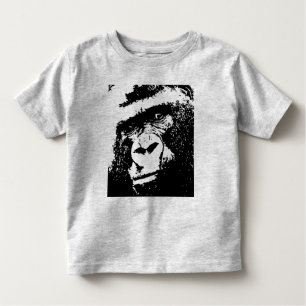 Black & White Pop Art Gorilla Ansikte T Shirt