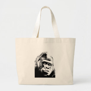 Black White Pop Art Gorilla Jumbo Tygkasse