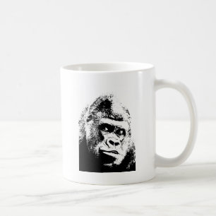 Black White Pop Art Gorilla Kaffemugg