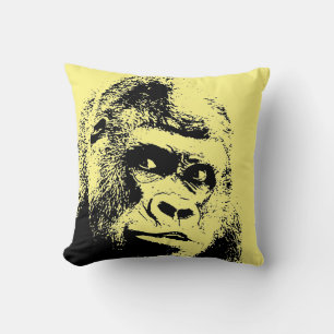 Black White Pop Art Gorilla Kudde