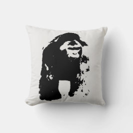 Black White Pop Art Gorilla Kudde
