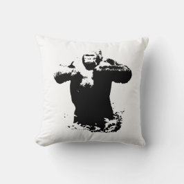 Black White Pop Art Gorilla Kudde
