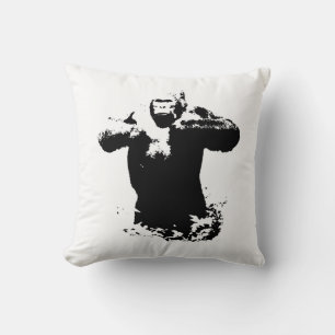 Black White Pop Art Gorilla Kudde