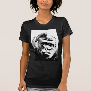 Black White Pop Art Gorilla T Shirt