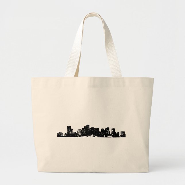 Black White Pop Art New York City Jumbo Tygkasse (Framsidan)
