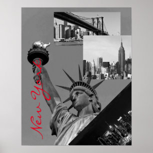 Black & White Pop Art New York City Poster