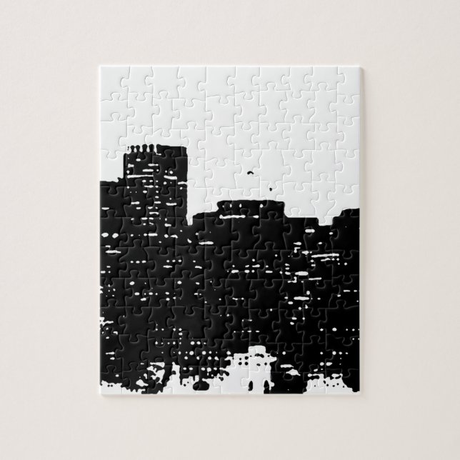 Black White Pop Art New York City Pussel (Vertikal)