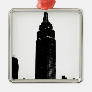Black & White Pop Art New York Julgransprydnad Metall