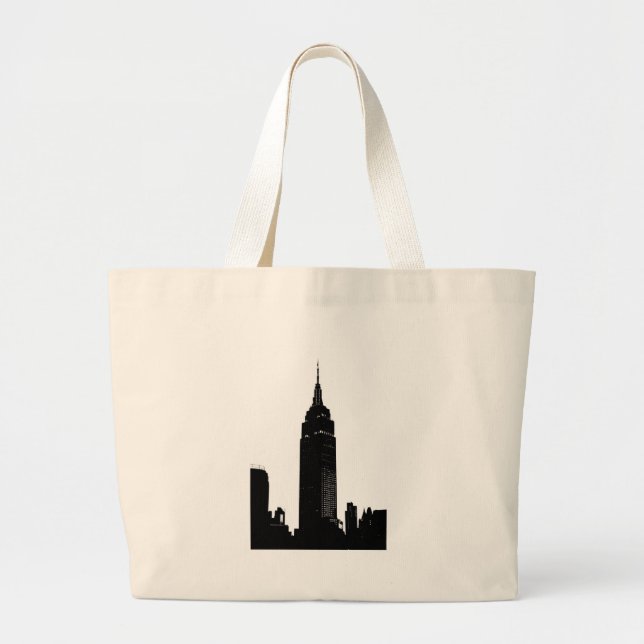 Black & White Pop Art New York Jumbo Tygkasse (Framsidan)