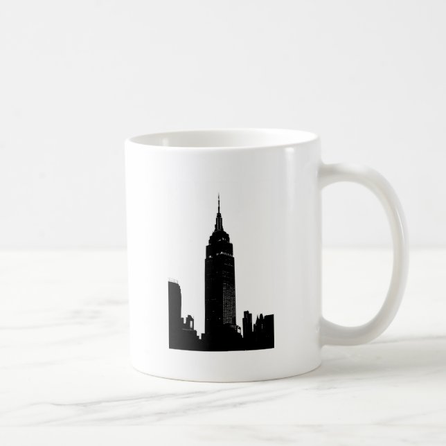 Black & White Pop Art New York Kaffemugg (Höger)