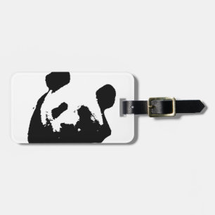 Black White Pop Art Panda Bagagebricka