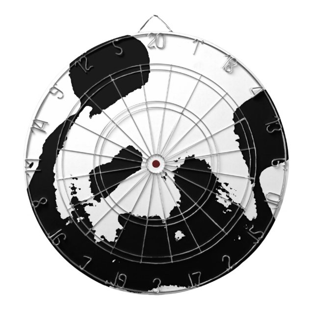 Black White Pop Art Panda Darttavla (Framsidan)