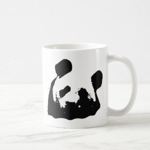Black White Pop Art Panda Kaffemugg