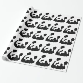 Black White Pop Art Panda Presentpapper