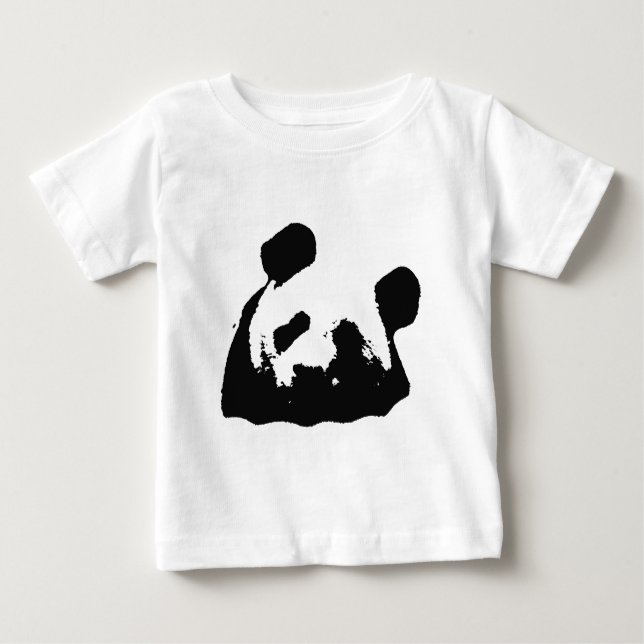 Black White Pop Art Panda Tee (Framsida)