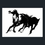 Black White Pop Art Running Horses Silhouettes Poster<br><div class="desc">Black White Pop Art Running Horse Silhouette/Digital Animal/Horse Art - Horse Artwork</div>