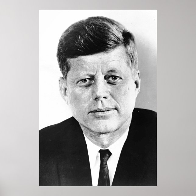 Black & White President JFK John F. Kennedy Poster (Framsidan)