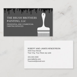 Black White Professionell House Painter Visitkort