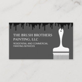 Black White Professionell House Painter Visitkort
