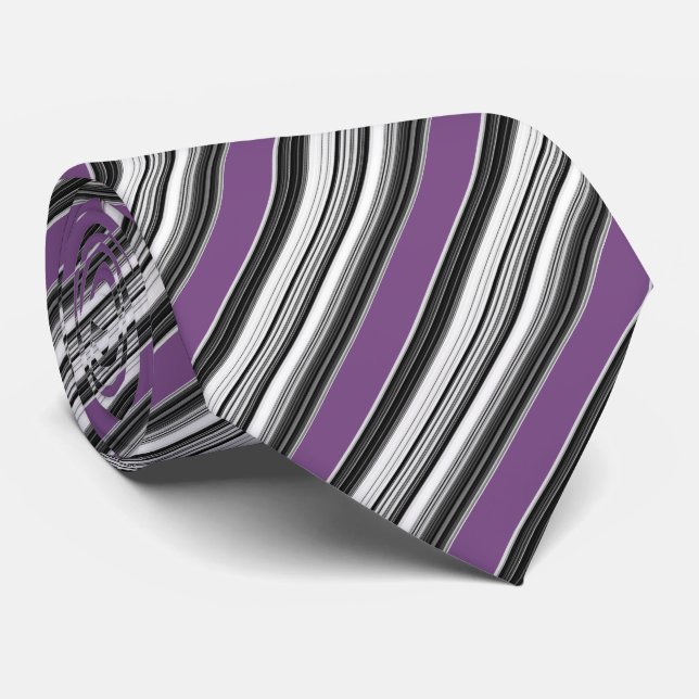 Black White Purplipe Blue Stripe Mönster Slips (Rullad)