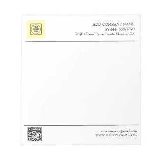 Black White QR Code Business Logo Modern  Anteckningsblock