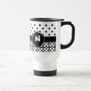 Black White Quatrefoil Monogrammed Resemugg