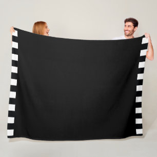 Black White Rand 20 Photo Collage Family Ull Fleecefilt