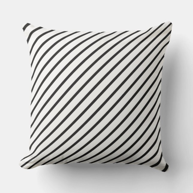 Black White Rand Kudde (Framsida)