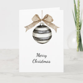Black White Rand Ornament Bow-jul Kort
