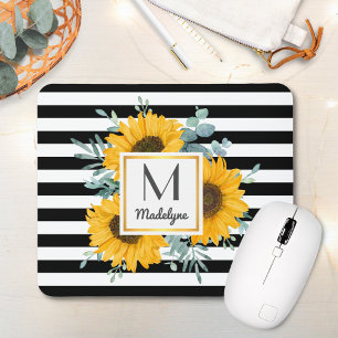 Black White Rand Solros Monogram Musmatta