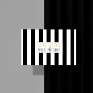 Black White Rand Visitkort