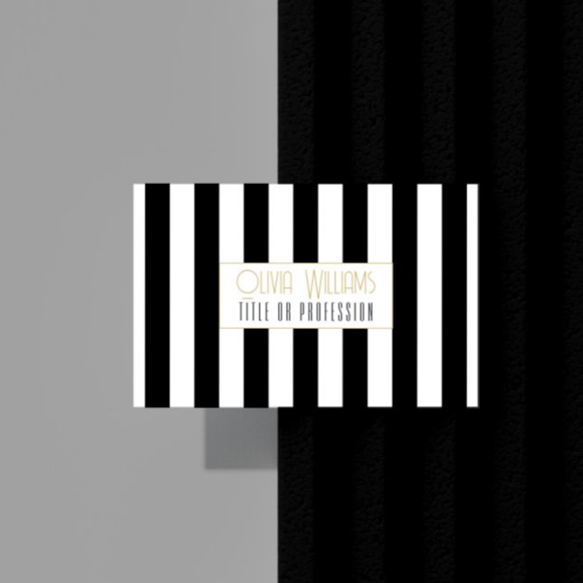 Black White Rand Visitkort (Skapare uppladdad)