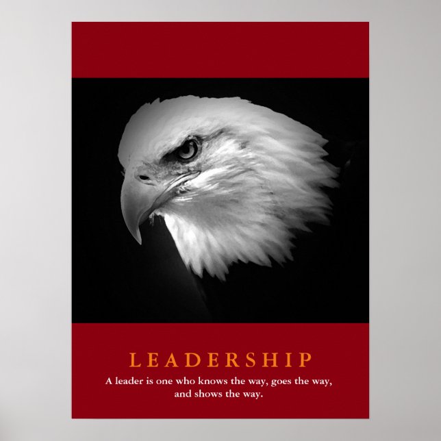 Black White Red American Eagle Leaeness Poster (Framsidan)