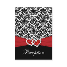 Black White Red Damask, Heartors-hölje