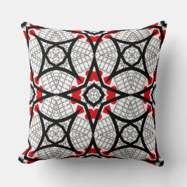 BLACK WHITE RED KÄRLEK ALWAYS REPEAT ORD SYMMETRY KUDDE