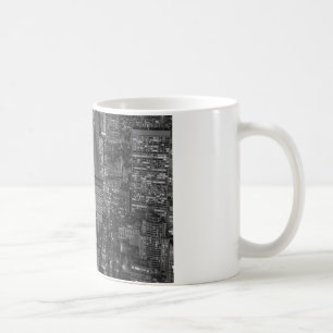 Black White Red New York City Skyline Kaffemugg