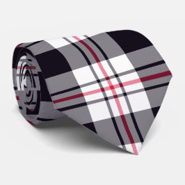 Black White Red Tartan Mönster Slips
