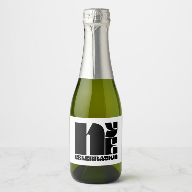 Black White Retro Typography Nyårsafton Party (Framsida)