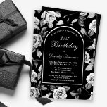 Black White Ro Blommigt Arch 21:a födelsedag Inbjudningar<br><div class="desc">Mycket elegant svart och vit ros-blommönster skapar en 21-dagars inbjudan. Vit text och kalligrafi ramas av en svart båge som är vit. Finns i kartong eller som digital nedladdning. Det här objektet är en del av Blommigten Black and Vit ros. Det innehåller mallar som skapar en unik inbjudan, välkomsttecken och...</div>