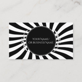 Black & White Roligt Whimsical Rand Visitkort