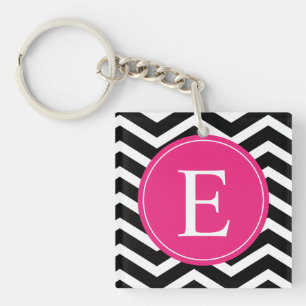 Black White Rosa Chevron Anpassningsbar