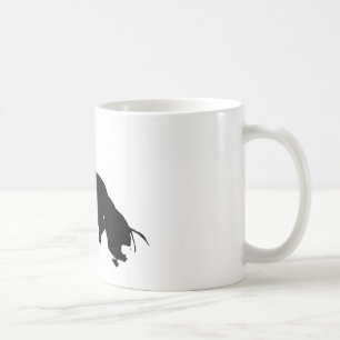 Black White Running Horse Silhouette Kaffemugg