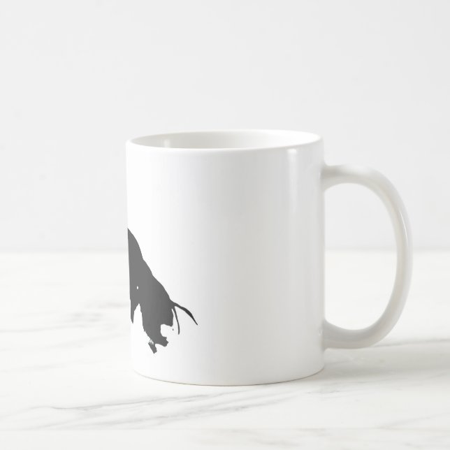 Black White Running Horse Silhouette Kaffemugg (Höger)