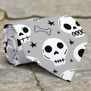 Black & White Scary Halloween Skull Spider Bone Slips