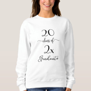 Black White Script Class of Year Student T Shirt