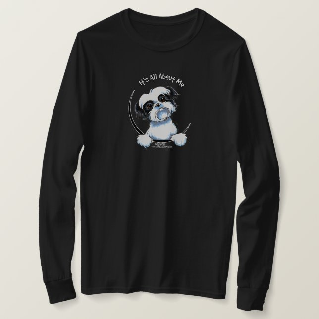 Black/White Shih Tzu IAAM Tee Shirt (Design framsida)
