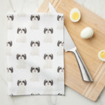 Black & White Shih Tzu Kökshandduk<br><div class="desc">Den här vackert detaljerade vattenfärgsillustrationen Shih Tzu-svart och vitt är inställd på smyckerrader som visas tillräckligt för att stå ensam biet eller kan som neutralt! För de sötaste gåvorna lägger du till fler matchande artiklar från samlingen! Om du vill se mer arbete och lära dig mer om den här artisten...</div>