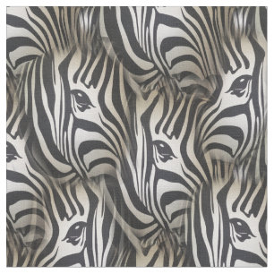 Black - White Silhouette Zebra-repetition Tyg